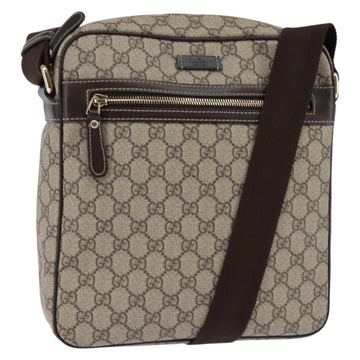 GUCCI GG Supreme Shoulder Bag PVC Beige Gold 201448 Auth ep11234