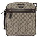 GUCCI GG Supreme Shoulder Bag PVC Beige Gold 201448 Auth ep11234-13