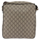 GUCCI GG Supreme Shoulder Bag PVC Beige Gold 201448 Auth ep11234-2