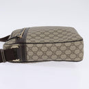 GUCCI GG Supreme Shoulder Bag PVC Beige Gold 201448 Auth ep11234-3