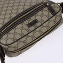 GUCCI GG Supreme Shoulder Bag PVC Beige Gold 201448 Auth ep11234-6