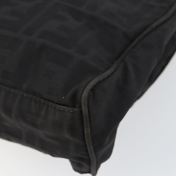 FENDI Zucca Canvas Hand Bag Black Auth ep11239