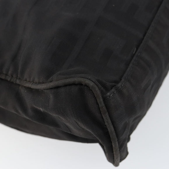 FENDI Zucca Canvas Hand Bag Black Auth ep11239