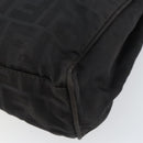 FENDI Zucca Canvas Hand Bag Black Auth ep11239-15