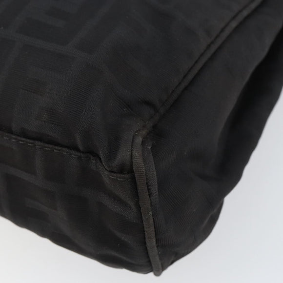 FENDI Zucca Canvas Hand Bag Black Auth ep11239