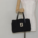 FENDI Zucca Canvas Hand Bag Black Auth ep11239-22