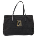 FENDI Zucca Canvas Hand Bag Black Auth ep11239-13