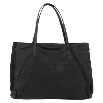 FENDI Zucca Canvas Hand Bag Black Auth ep11239 - 0