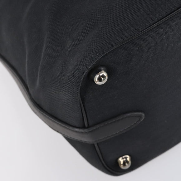 GUCCI Shoulder Bag Canvas Black Auth ep11240