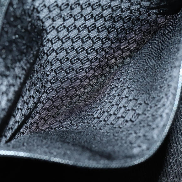 GUCCI Shoulder Bag Canvas Black Auth ep11240