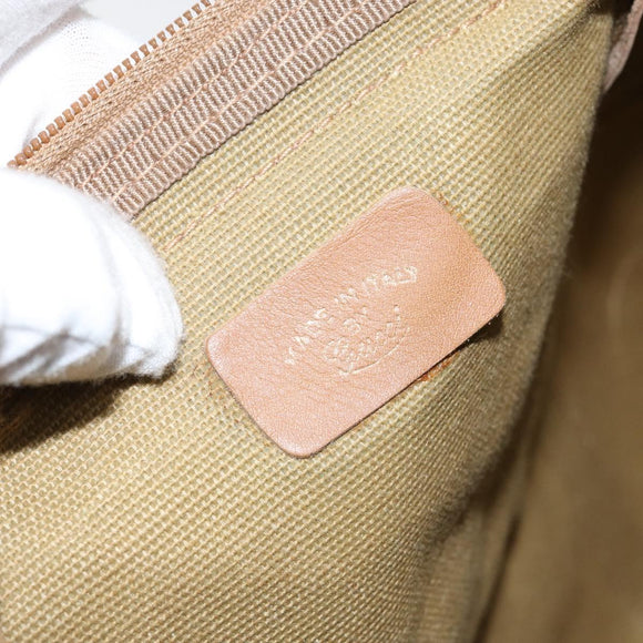 GUCCI Micro GG Canvas Boston Bag Beige Gold Auth ep11245