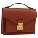 LOUIS VUITTON Epi Monceau 28 Hand Bag Brown M52123 LV Auth ep11246-1