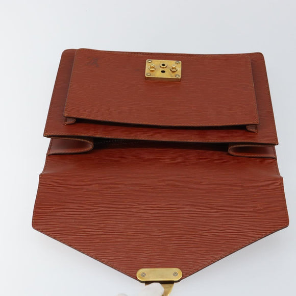 LOUIS VUITTON Epi Monceau 28 Hand Bag Brown M52123 LV Auth ep11246