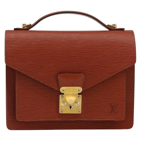 LOUIS VUITTON Epi Monceau 28 Hand Bag Brown M52123 LV Auth ep11246