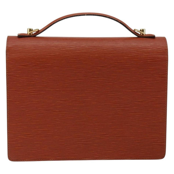 LOUIS VUITTON Epi Monceau 28 Hand Bag Brown M52123 LV Auth ep11246
