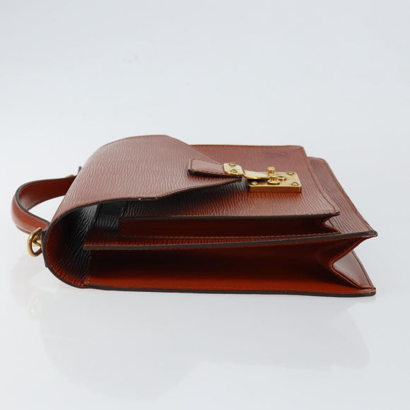 LOUIS VUITTON Epi Monceau 28 Hand Bag Brown M52123 LV Auth ep11246