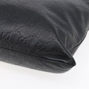 GUCCI GG Canvas Guccissima Shoulder Bag Leather Black Gold 201446 Auth ep11249-9