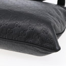 GUCCI GG Canvas Guccissima Shoulder Bag Leather Black Gold 201446 Auth ep11249-15