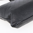 GUCCI GG Canvas Guccissima Shoulder Bag Leather Black Gold 201446 Auth ep11249-16