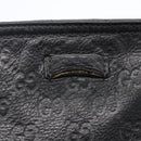 GUCCI GG Canvas Guccissima Shoulder Bag Leather Black Gold 201446 Auth ep11249-17