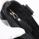 GUCCI GG Canvas Guccissima Shoulder Bag Leather Black Gold 201446 Auth ep11249-10