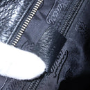 GUCCI GG Canvas Guccissima Shoulder Bag Leather Black Gold 201446 Auth ep11249-12