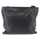 GUCCI GG Canvas Guccissima Shoulder Bag Leather Black Gold 201446 Auth ep11249-13