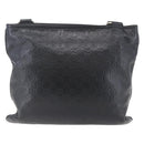 GUCCI GG Canvas Guccissima Shoulder Bag Leather Black Gold 201446 Auth ep11249-2