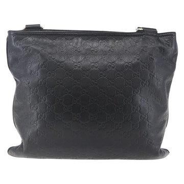 GUCCI GG Canvas Guccissima Shoulder Bag Leather Black Gold 201446 Auth ep11249 - 0