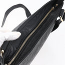 GUCCI GG Canvas Guccissima Shoulder Bag Leather Black Gold 201446 Auth ep11249-6