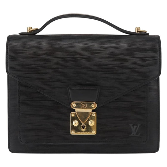 LOUIS VUITTON Epi Monceau 28 Hand Bag Black M52122 LV Auth ep11252