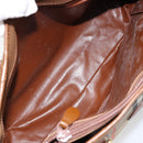 Burberrys Nova Check Hand Bag Canvas Gold Beige Auth ep11255-11