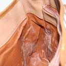 Burberrys Nova Check Hand Bag Canvas Gold Beige Auth ep11255-18