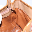 Burberrys Nova Check Hand Bag Canvas Gold Beige Auth ep11255-19