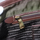 PRADA Tote Bag Nylon Khaki Gold Auth ep11268-19