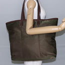 PRADA Tote Bag Nylon Khaki Gold Auth ep11268-23