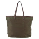 PRADA Tote Bag Nylon Khaki Gold Auth ep11268-13