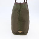 PRADA Tote Bag Nylon Khaki Gold Auth ep11268-3