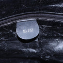 GUCCI Bamboo Shoulder Bag Suede Black Gold 001 1014 1577 Auth ep11269-17