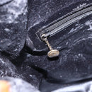 GUCCI Bamboo Shoulder Bag Suede Black Gold 001 1014 1577 Auth ep11269-18