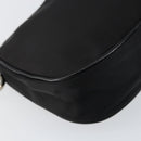 PRADA Accessoire Pouch Nylon Schwarz Silber Auth ep11271-14