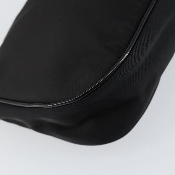 PRADA Accessoire Pouch Nylon Schwarz Silber Auth ep11271