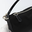 PRADA Accessoire Pouch Nylon Schwarz Silber Auth ep11271-10