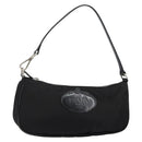 PRADA Accessoire Pouch Nylon Schwarz Silber Auth ep11271-1