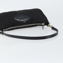 PRADA Accessoire Pouch Nylon Schwarz Silber Auth ep11271-7