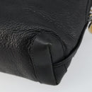 GUCCI Interlocking Shoulder Bag Leather Black Gold 007 58 0093 Auth ep11276-15