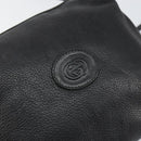 GUCCI Interlocking Shoulder Bag Leather Black Gold 007 58 0093 Auth ep11276-17
