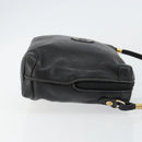 GUCCI Interlocking Shoulder Bag Leather Black Gold 007 58 0093 Auth ep11276-3