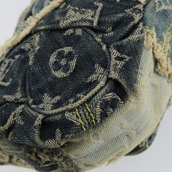 LOUIS VUITTON Monogram Denim Pouch Shoulder Bag Blue M95382 LV Auth ep11281