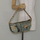LOUIS VUITTON Monogram Denim Pouch Shoulder Bag Blue M95382 LV Auth ep11281-24